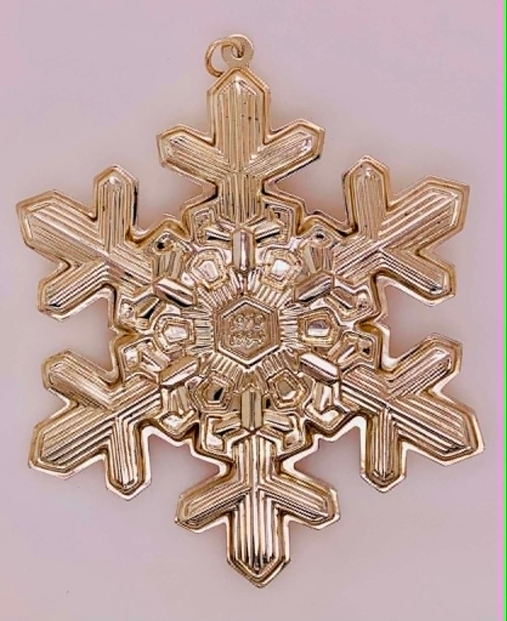 25th Anniversary Estate Sterling Silver Gorham Collectible Christmas Ornament