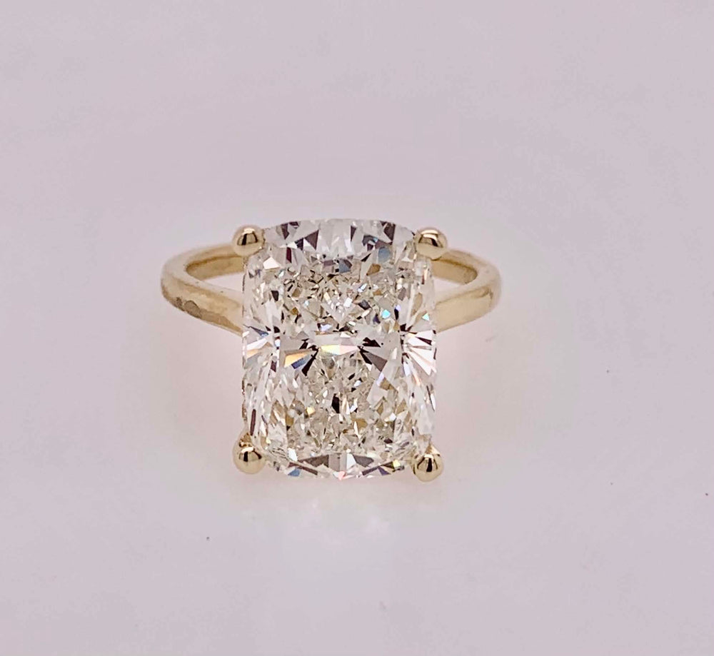 14K Solitaire LAB Diamond Ring