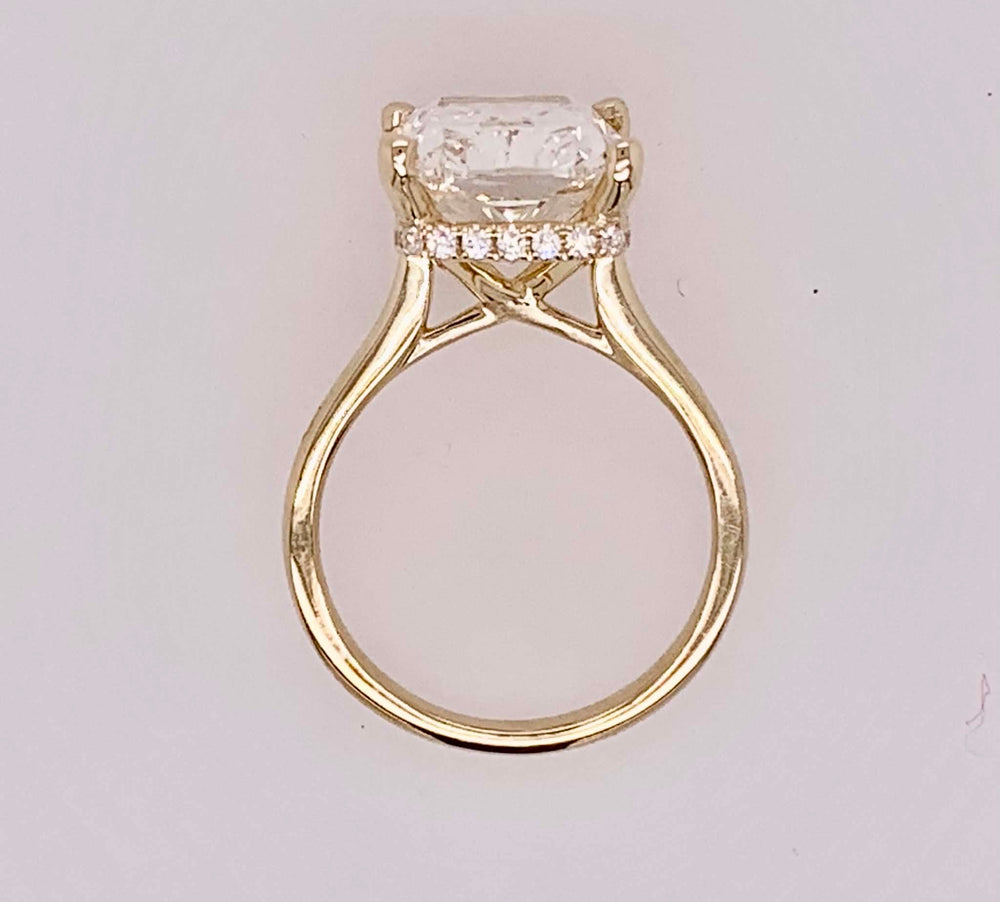 14K Solitaire LAB Diamond Ring