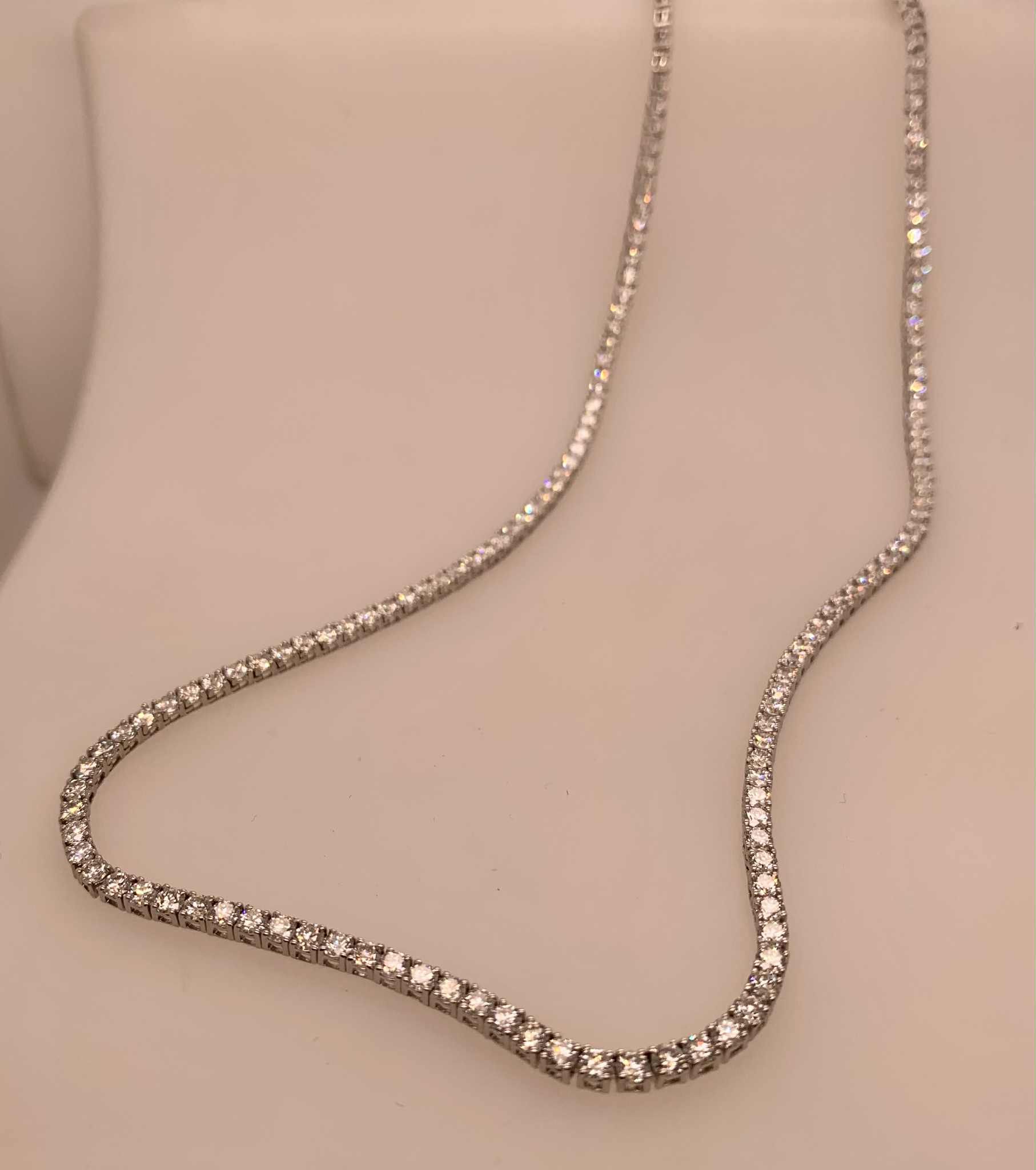 14K LAB Diamond Tennis Necklace