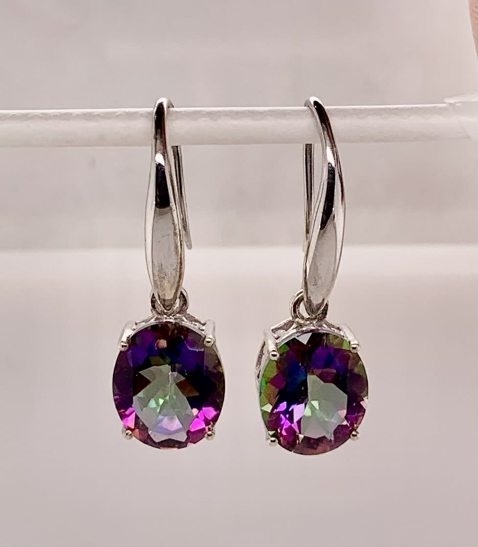 Sterling Mystic Topaz Earrings