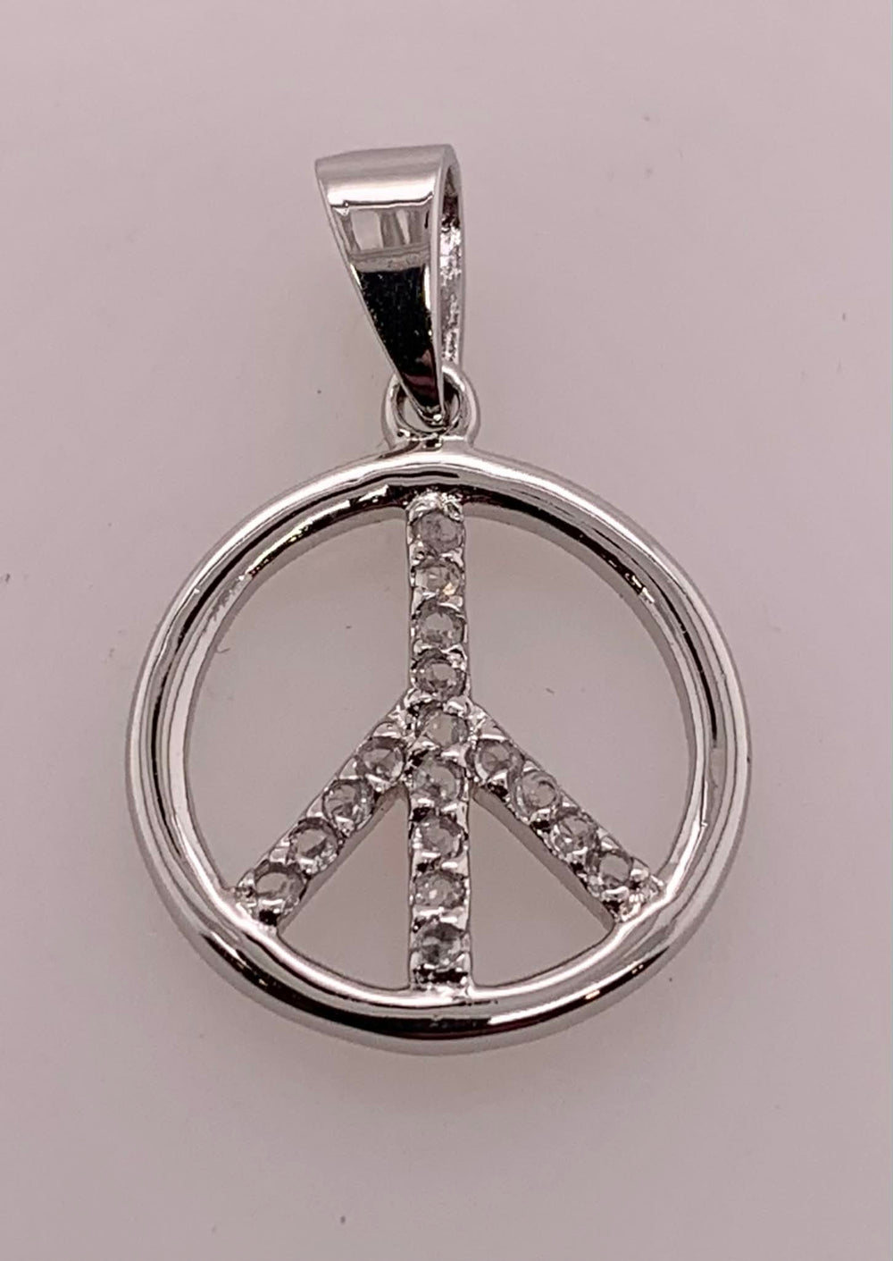 Sterling Peace Sign Pendant