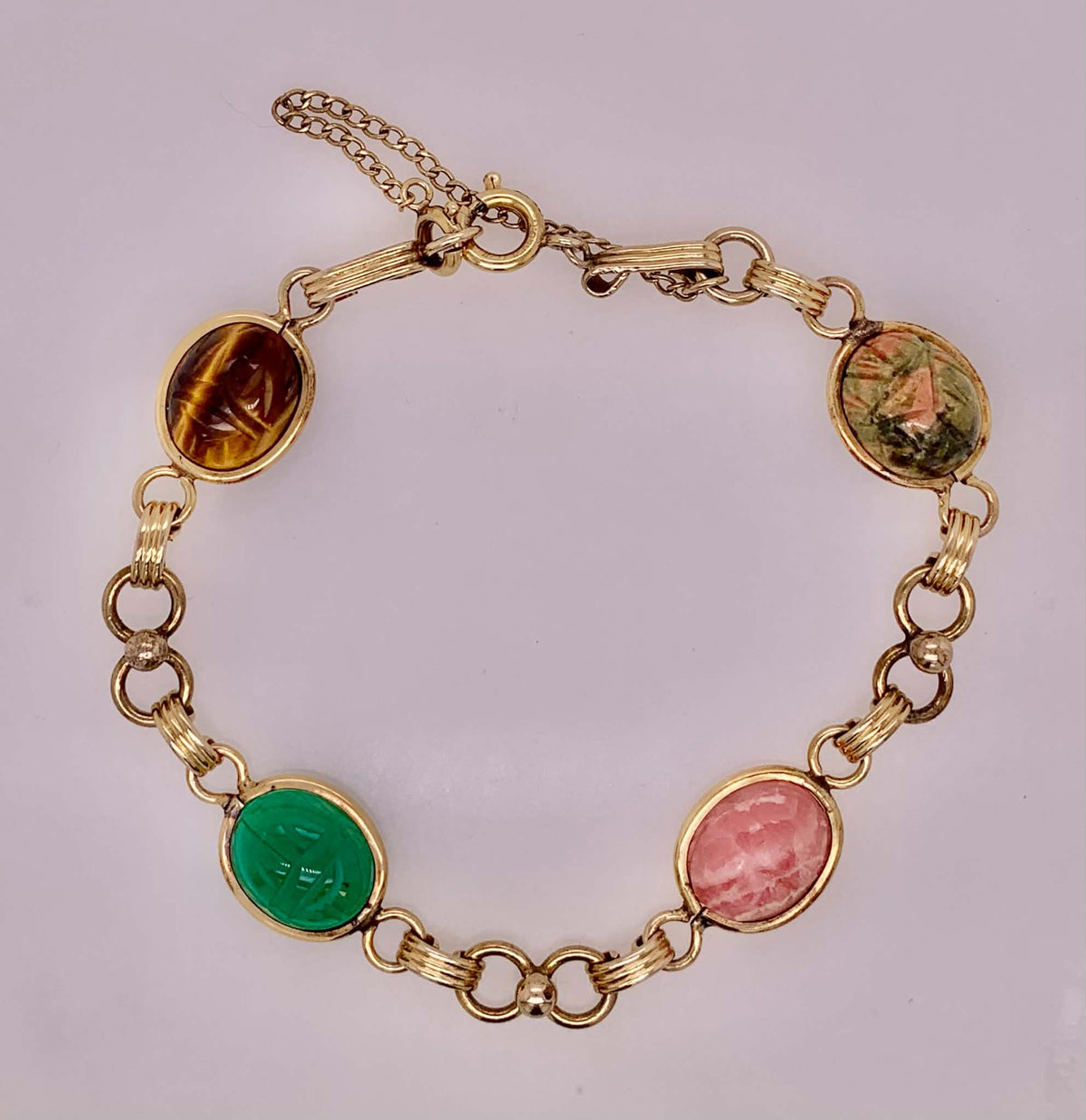 Estate Gold Filled Scarab Bracelet