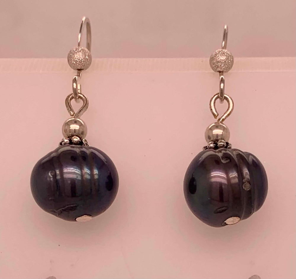 Freshwater Black Pearl Earrings