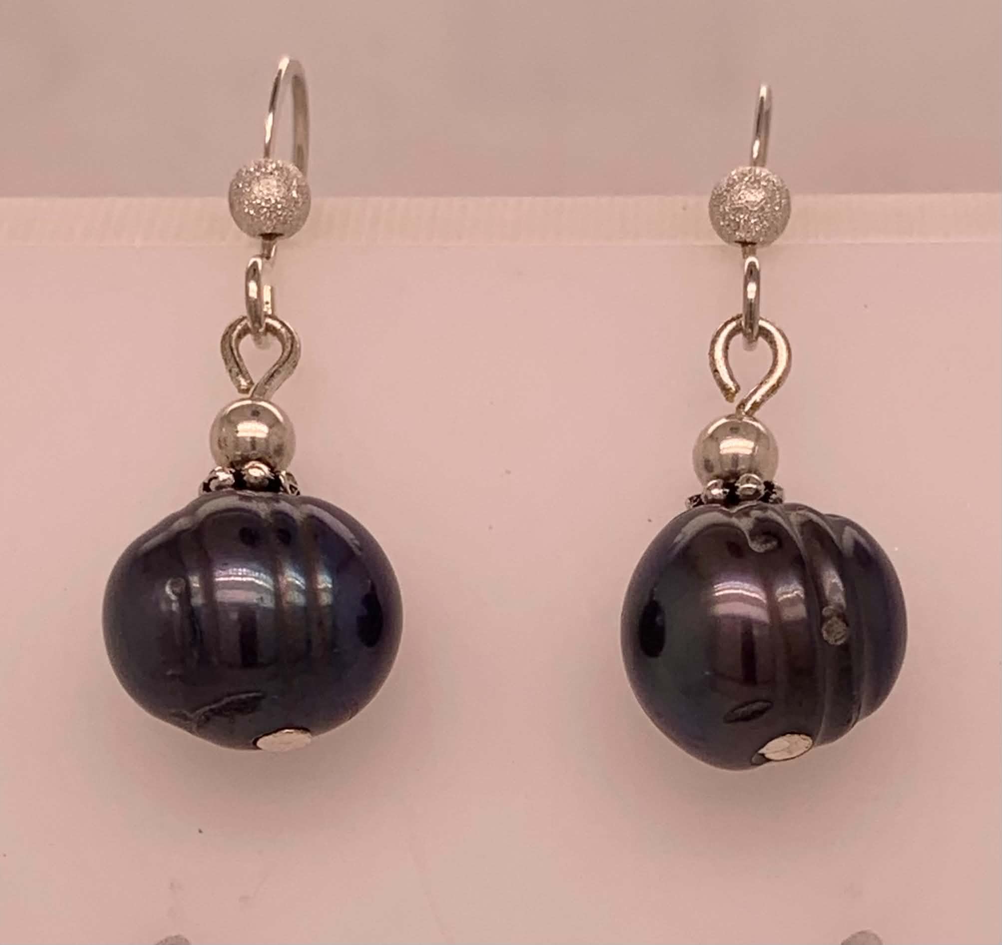 Freshwater Black Pearl Earrings