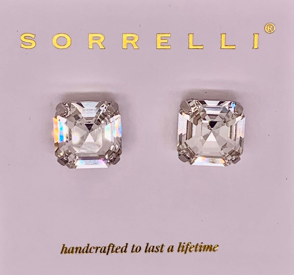 Sorrelli Asscher Cut Crystal Earrings