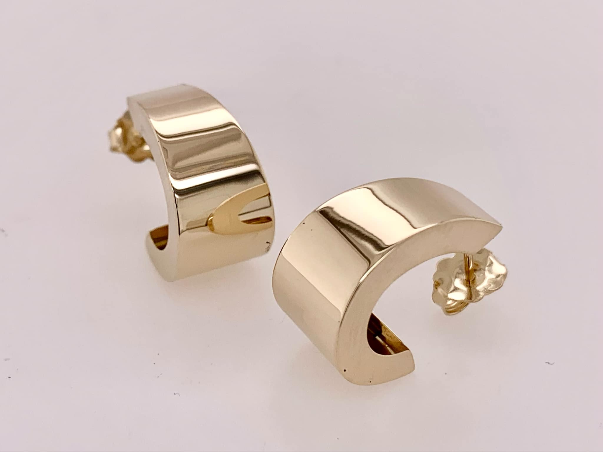14K Half Hoop Earrings
