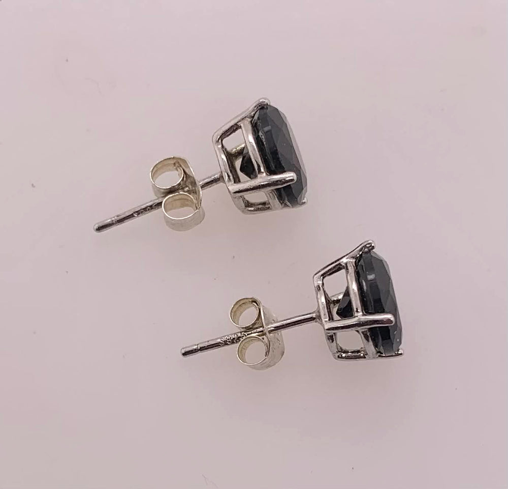 Sterling Black Onyx Stud Earrings