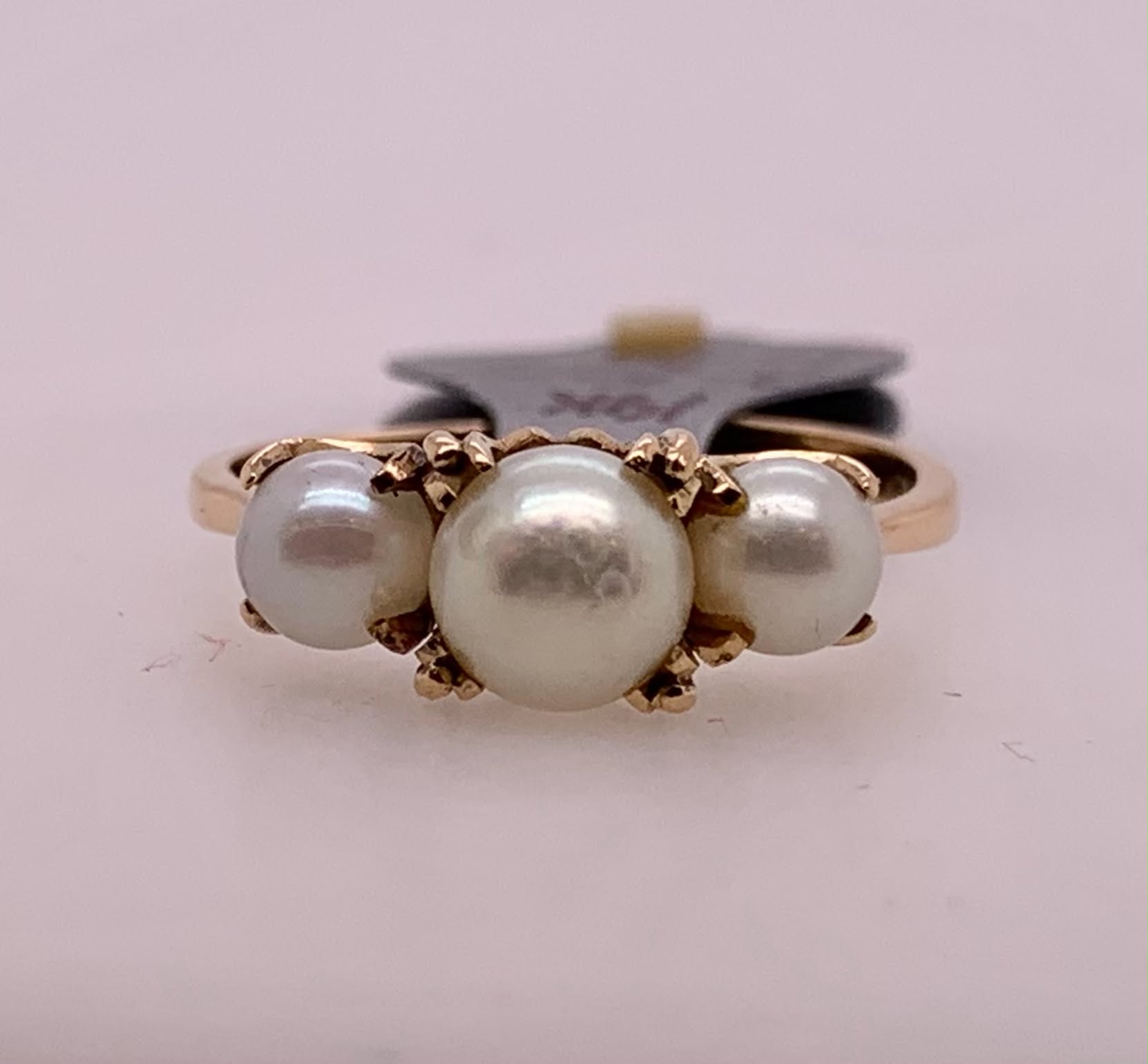 Estate 18K Pearl Ring