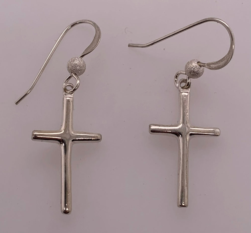 Sterling Cross Earrings