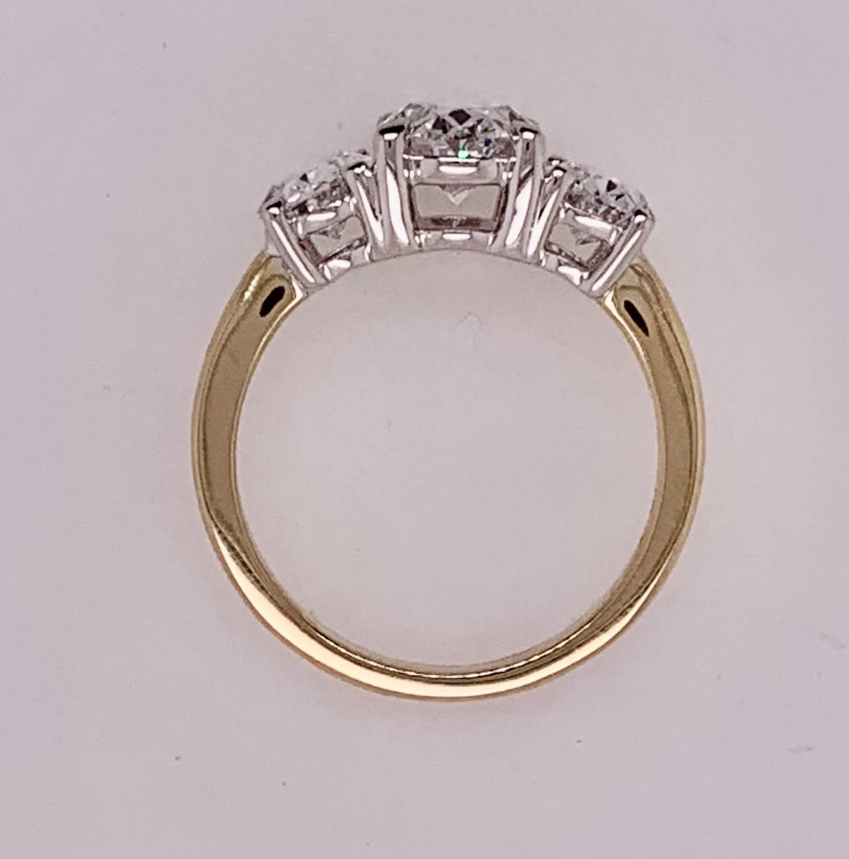 Three Stone LAB Diamond Ring
