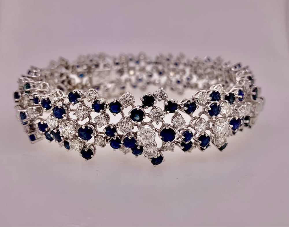 Estate Sapphire & Diamond Bracelet