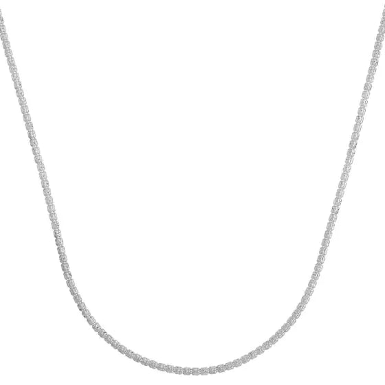 14K White Gold Fancy Ice Chain