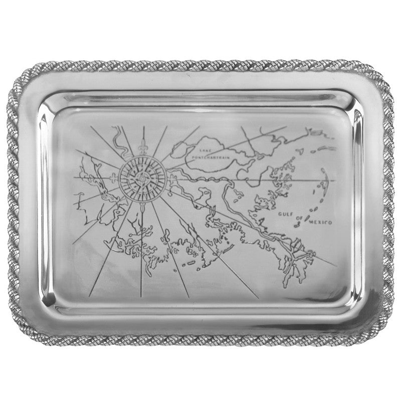 Cast Aluminum Large Gulf Shores Tray