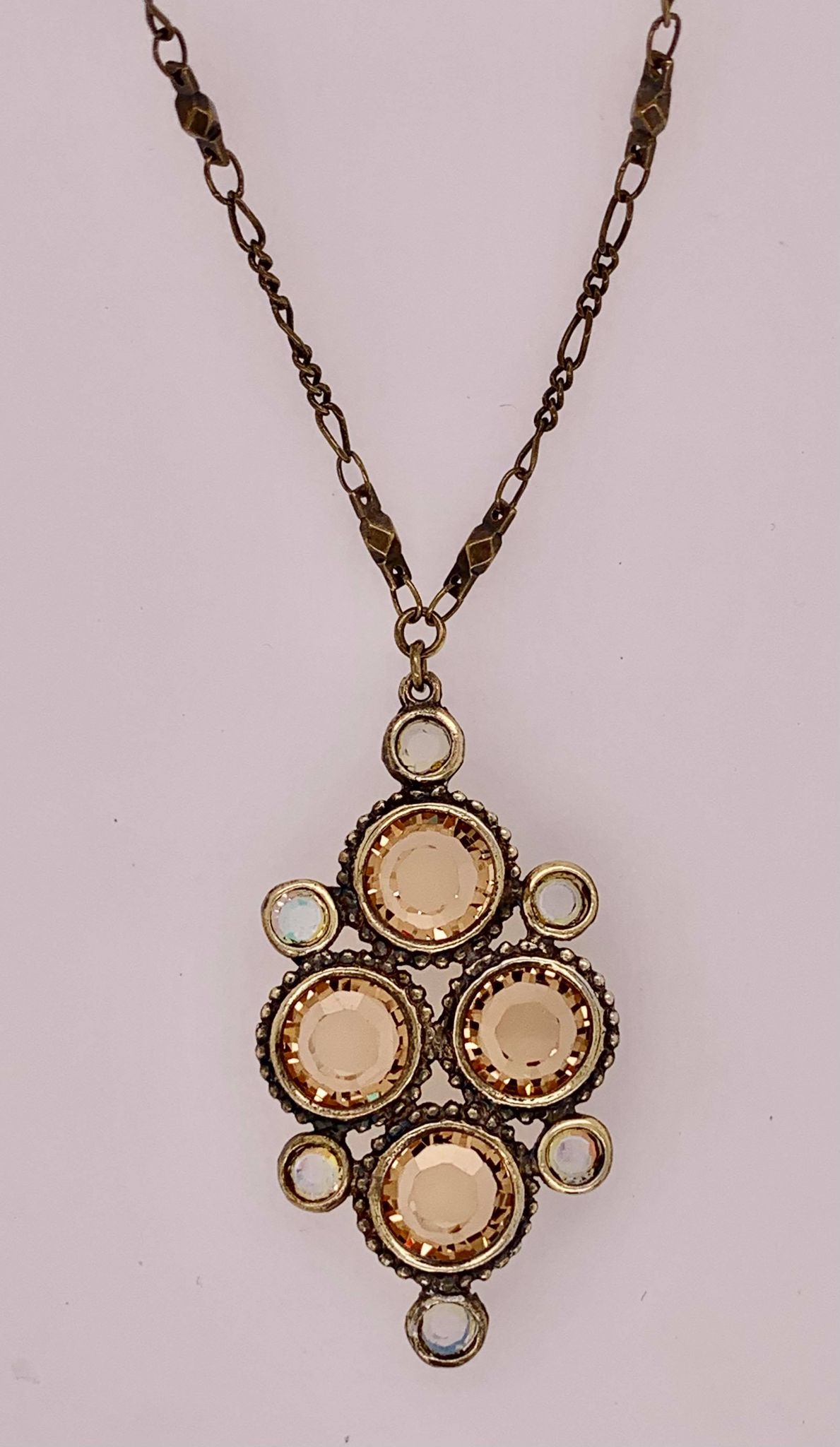 Sorrelli Quartet of Faceted Circular Crystals Necklace