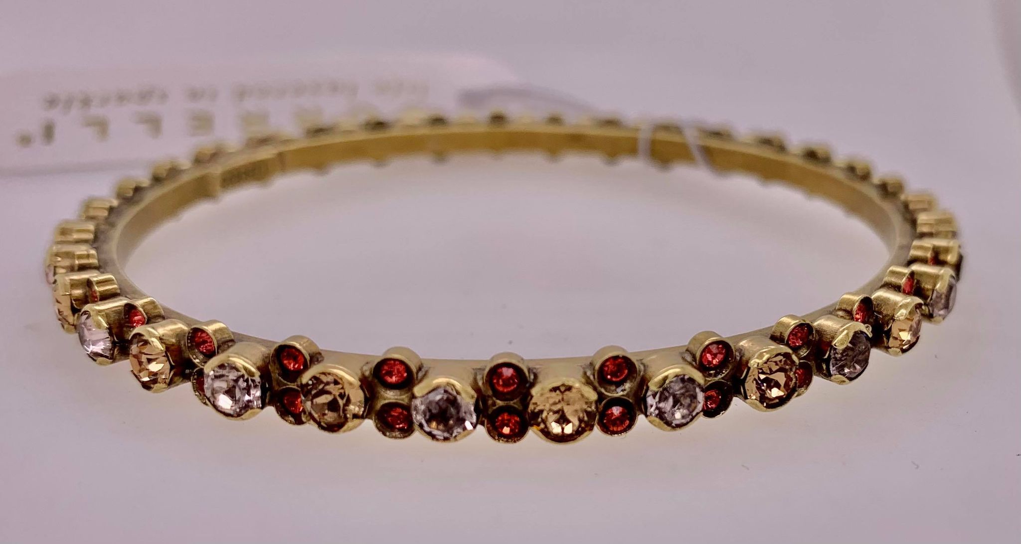 Stone-Studded Bangle Bracelet
