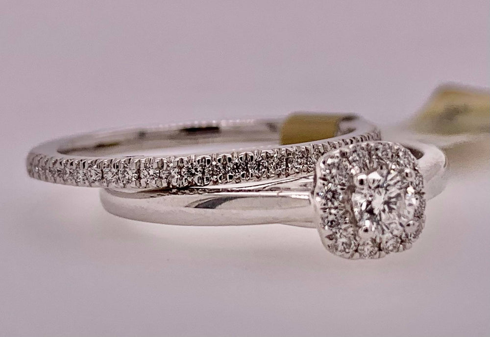 14K Diamond Wedding Set