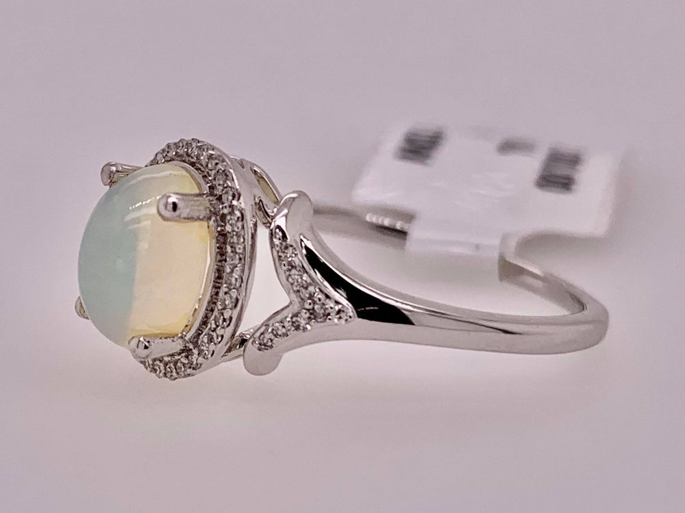 14K Opal & Diamond Ring