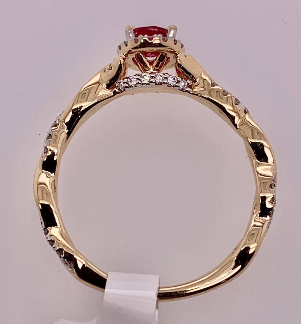 14K Ruby & Diamond Ring