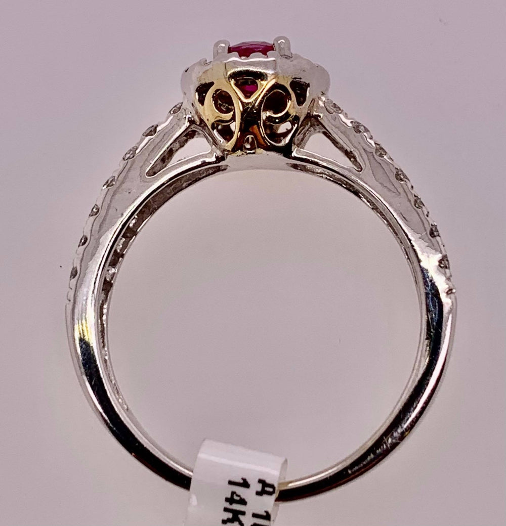 14K Ruby & Diamond Ring