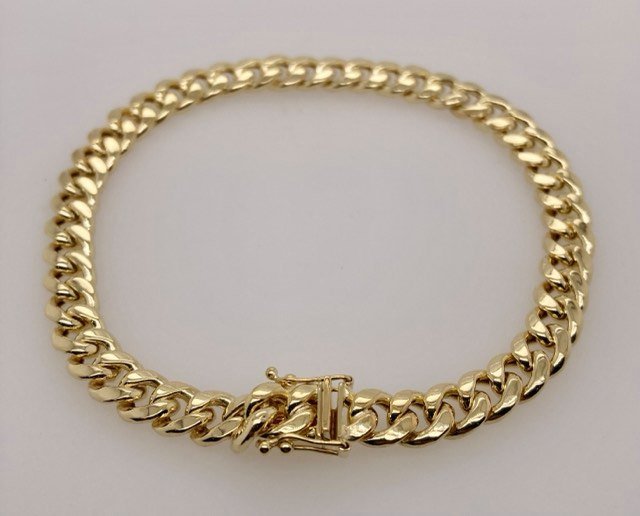 14K Miami Cuban Link Bracelet