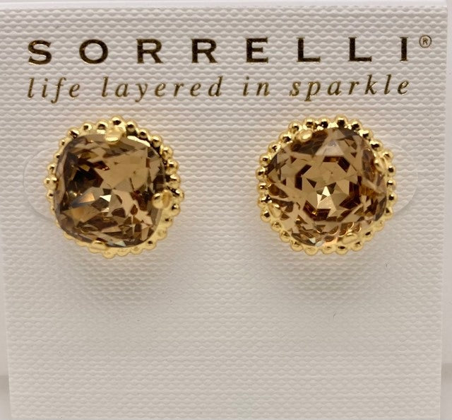 Sorrelli Cushion-Cut Solitaire Stud Earrings