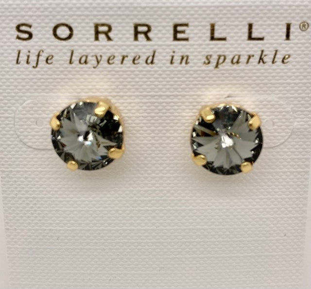 Round Crystal Stud Earring