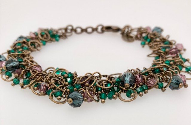 Multi Chain Floating Crystal Bracelet