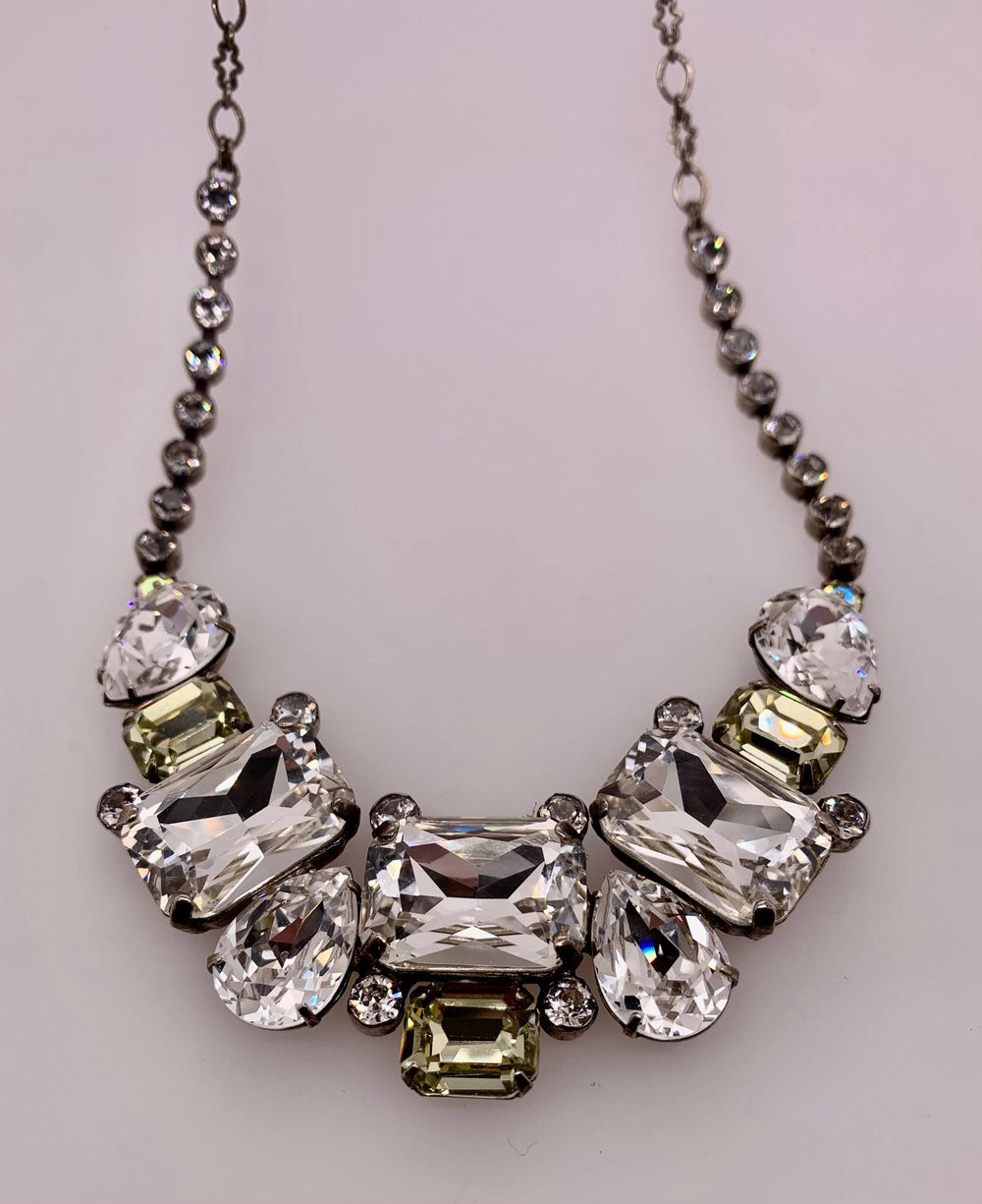 Sorrelli Emerald & Pear-Cut Crystal Collar Tennis Necklace