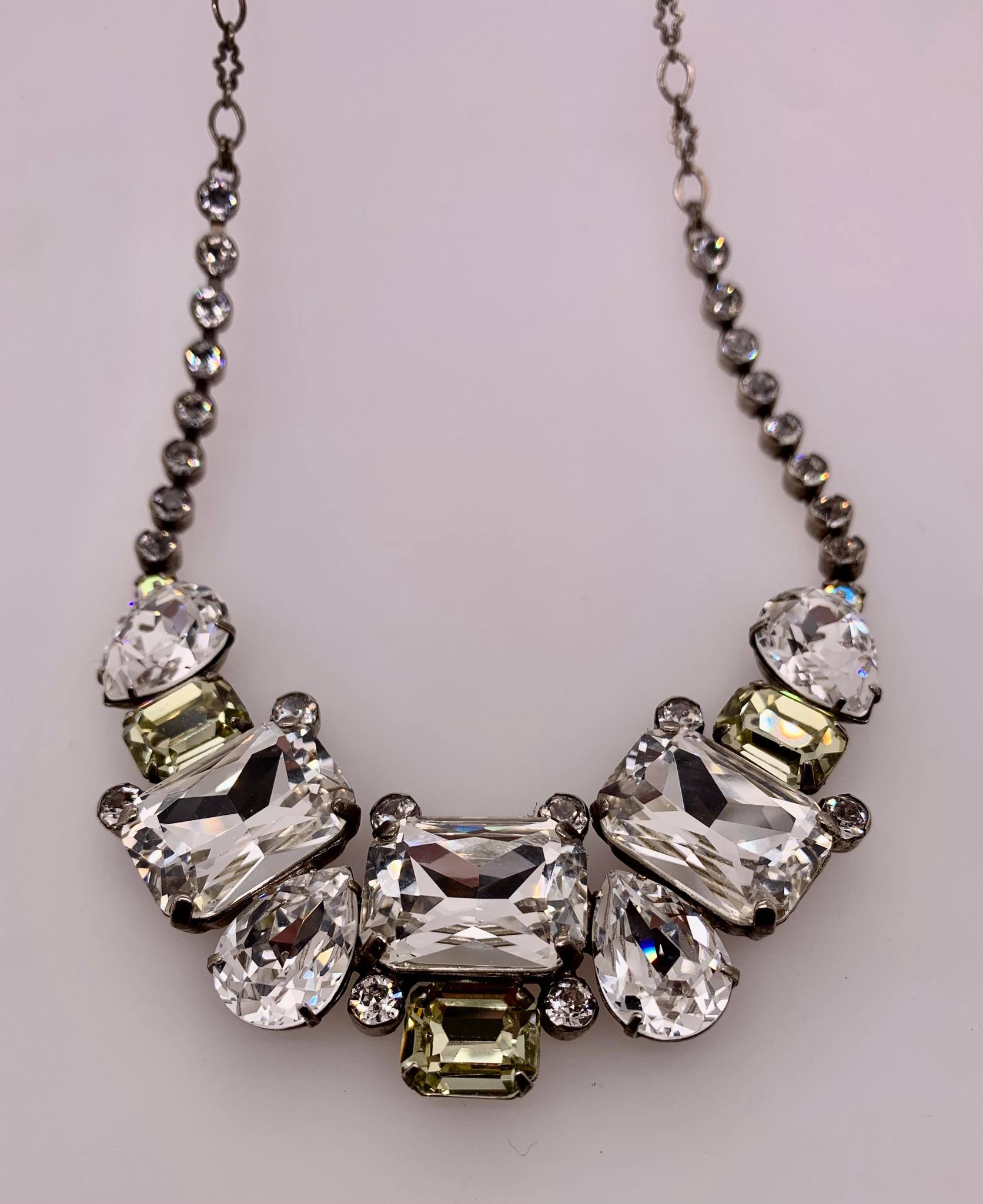 Sorrelli Emerald & Pear-Cut Crystal Collar Tennis Necklace