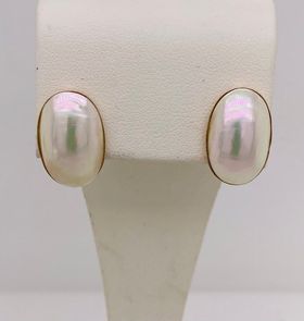 Estate Mabe' Pearl Earrings