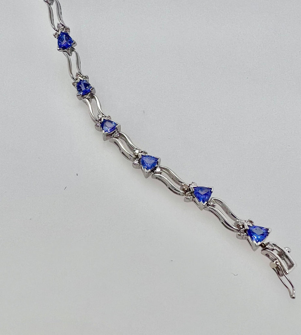 Estate Tanzanite & Diamond Bracelet