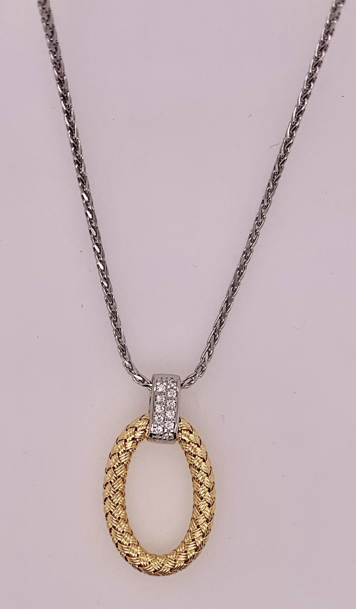Sterling Silver & Gold-Filled CZ Pendant