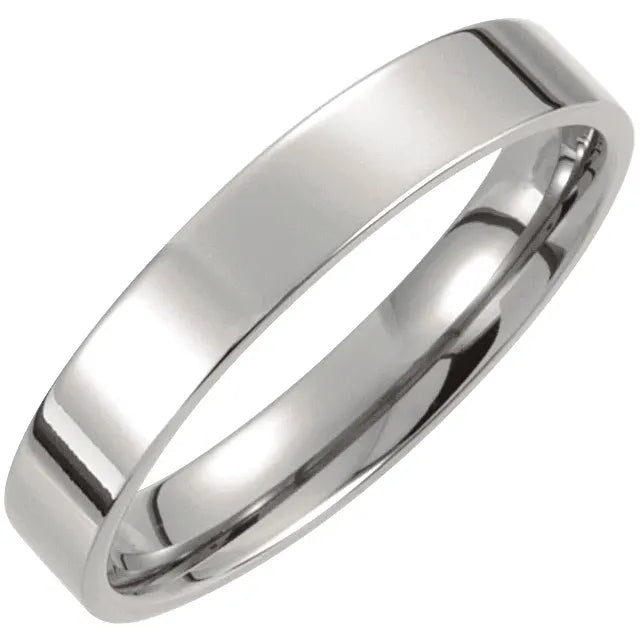 Titanium Flat Polished Band