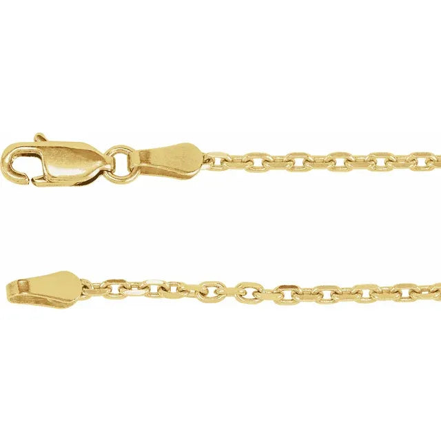 14K .9mm 18" Cable Chain