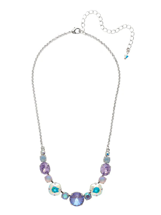 Half Circle Tennis Necklace