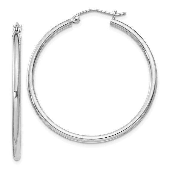 Sterling Silver Round Hoop Earrings