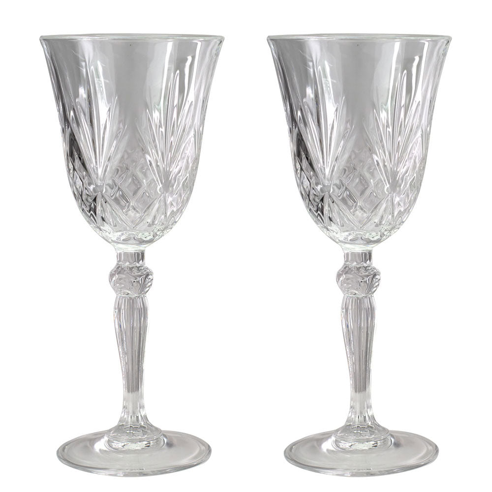 CRYSTAL WINE GLASS SET OF 2