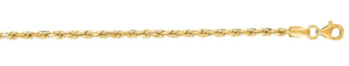 14K Diamond Cut Rope Chain