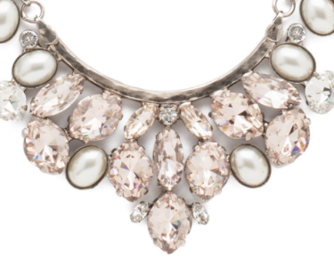 Floral Crystal Cluster Classic Necklace