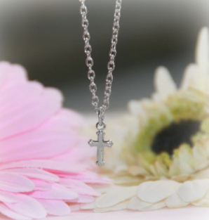 Rhodium Cross Necklace