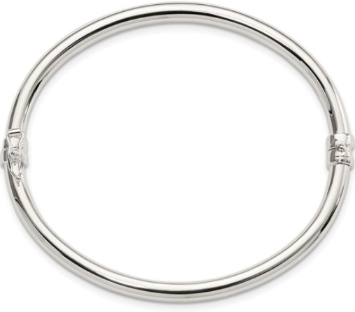 Sterling Silver Polished Hinged Bangle