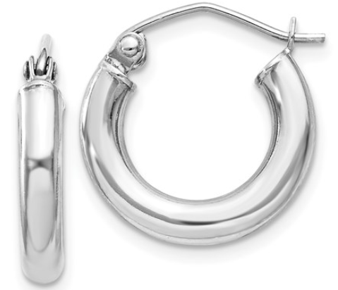 Sterling Silver Round Hoop Earrings