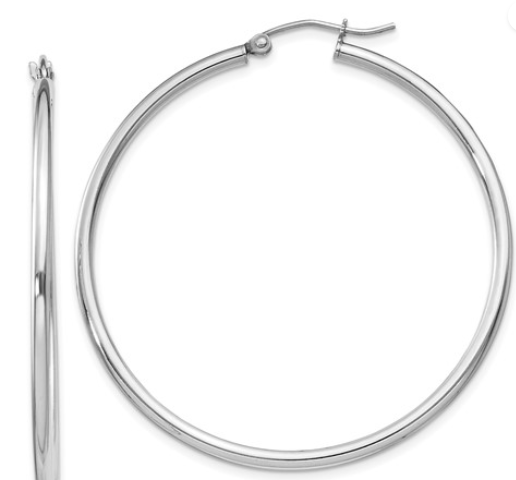 Sterling Silver Round Hoop Earrings