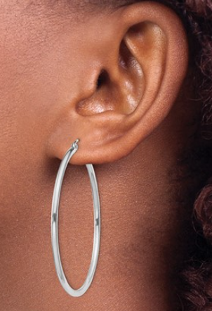 Sterling Silver Round Hoop Earrings