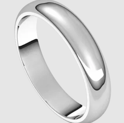 14K White Gold Band