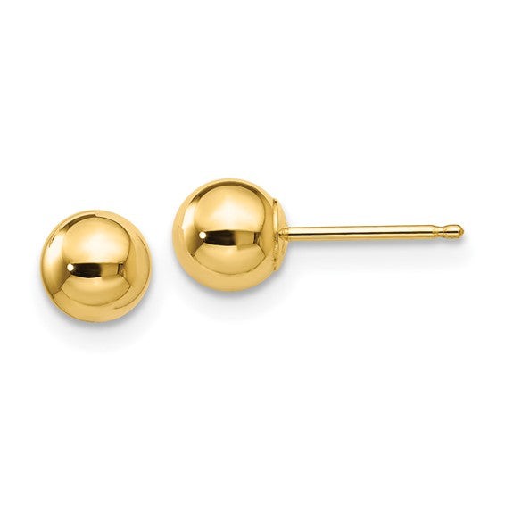 14K Ball Post Earrings