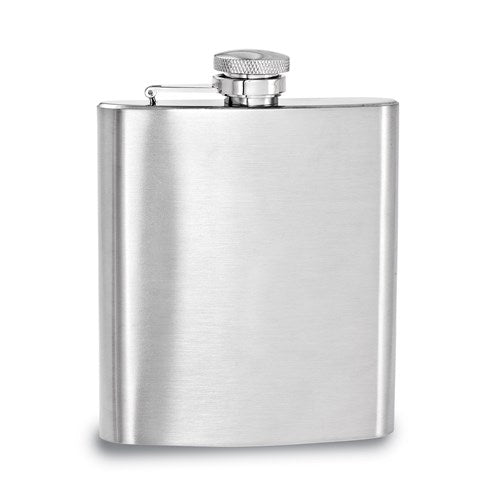 Brushed Stainless Steel 8oz Square Flask