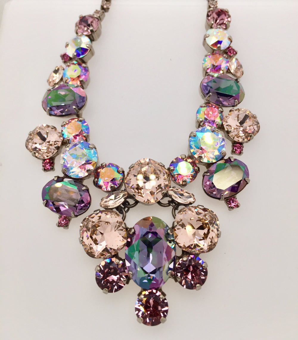 Multiple Shapes Bib Statement Necklace