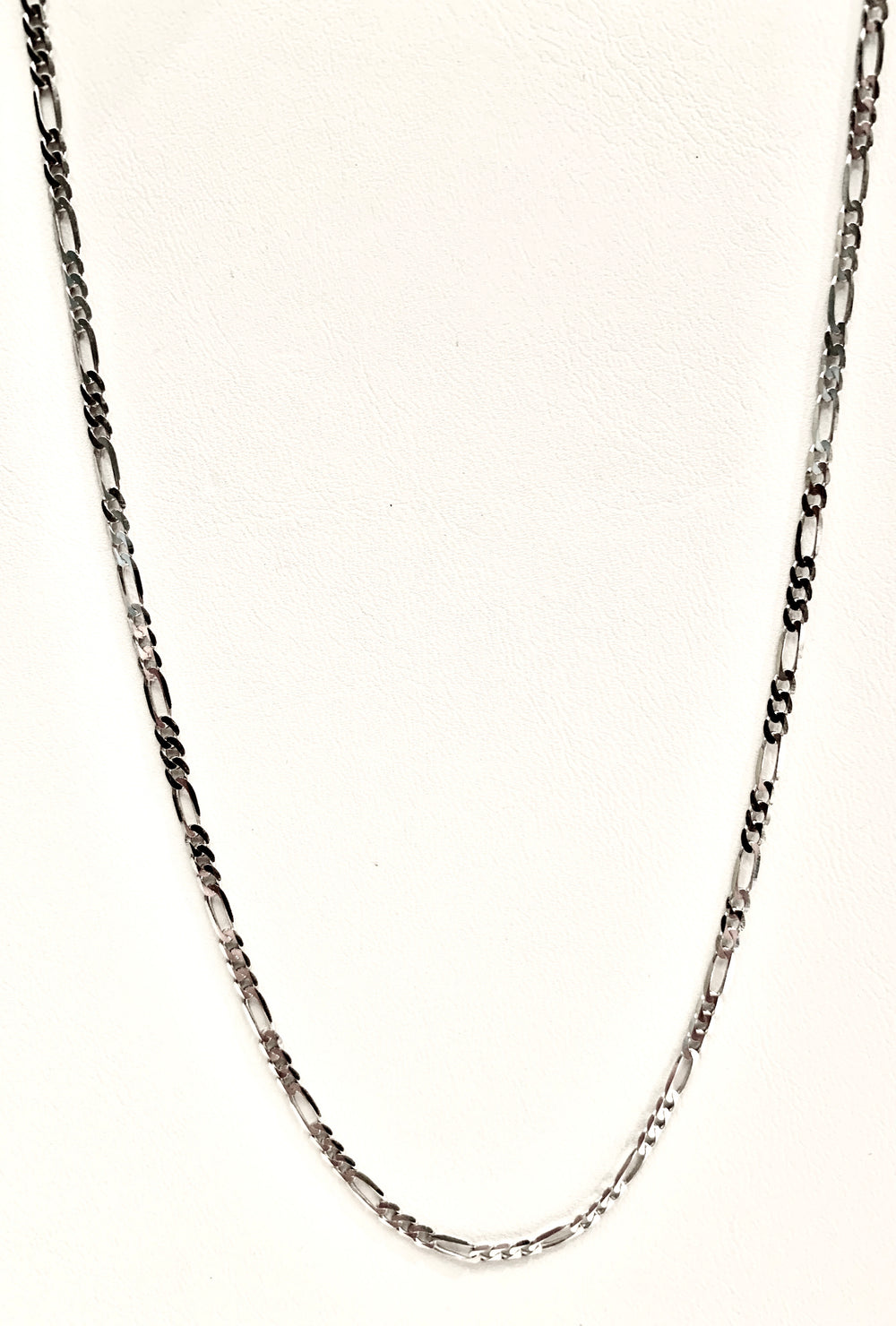 14K White Gold Figaro Chain